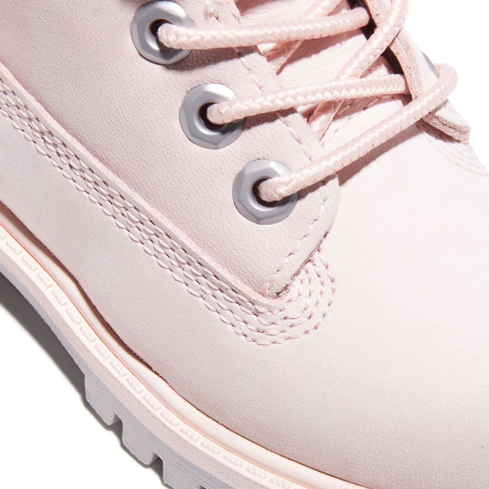 Botas Crianças - Timberland 6-Inch Toddler Premium Impermeavel - UPXKS9302 - Rosa